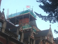 Scaffolding for Chimney Repair at Cambridge University