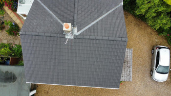 Grey Tile Strip and Re-Roof