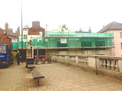 MT Roofing & Scaffolding around a Cambridge Pub