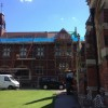 Scaffolding and slate roof at Leys Cambridge